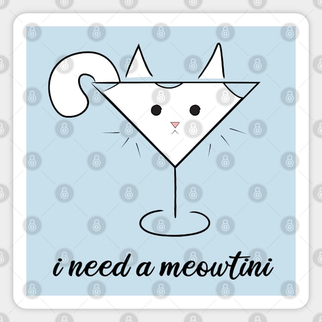 I need a Meowtini White Cat Magnet by bettyjane88